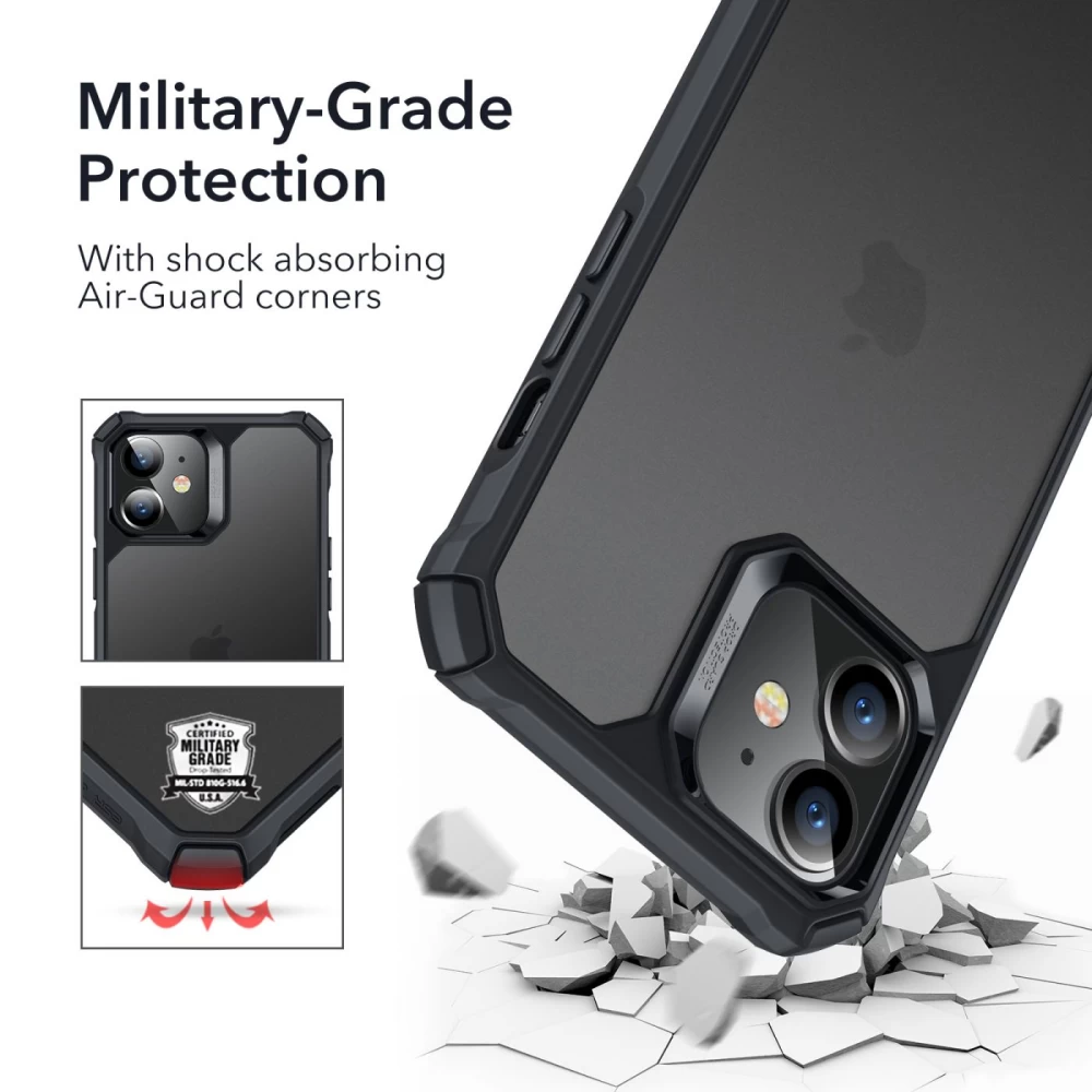 Apple iPhone 12 Mini suojakuori läpikuultava harmaa ESR Air Armor
