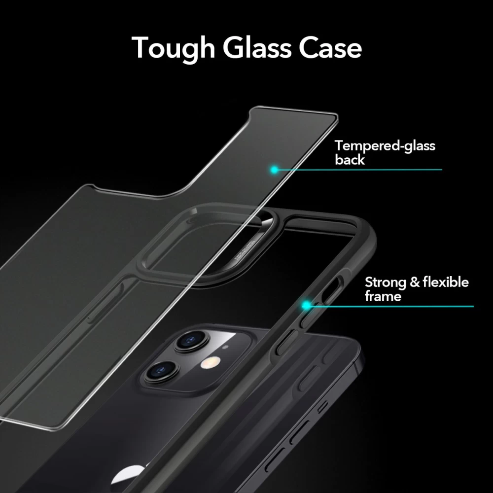 Apple iPhone 12 Mini suojakuori musta ESR Ice Shield