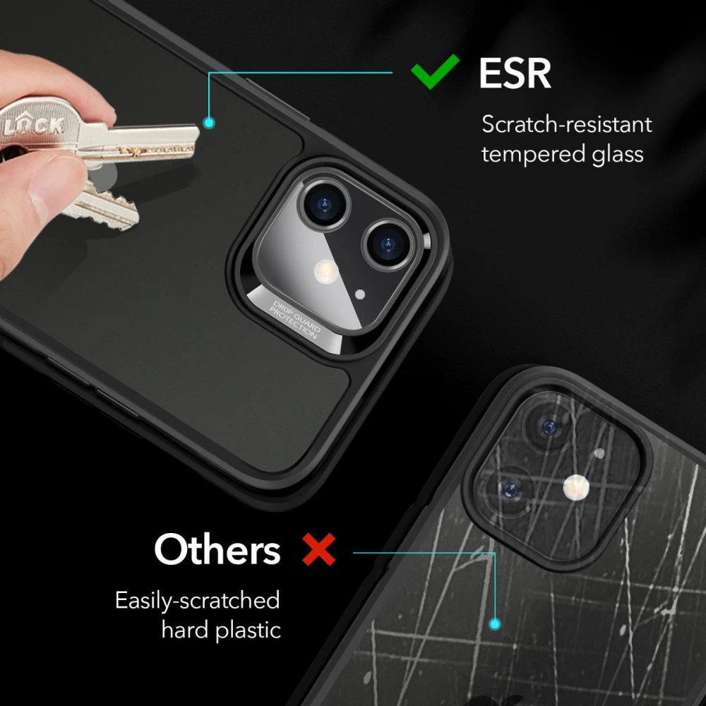 Apple iPhone 12 Mini suojakuori musta ESR Ice Shield