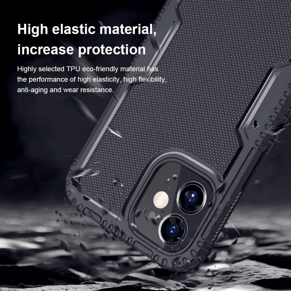 Apple iPhone 12 Mini suojakuori musta Nillkin Tactics