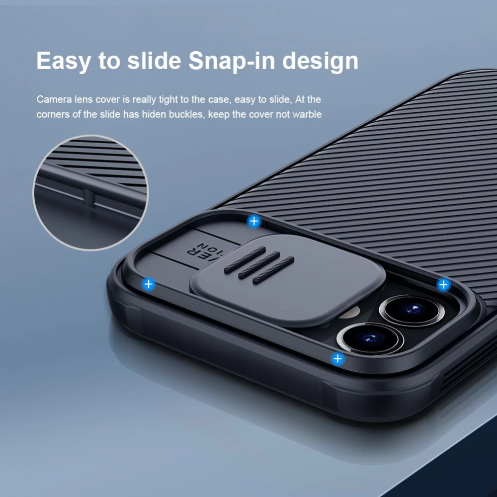 Apple iPhone 12 Mini suojakuori musta Nillkin CamShield Pro Magnetic
