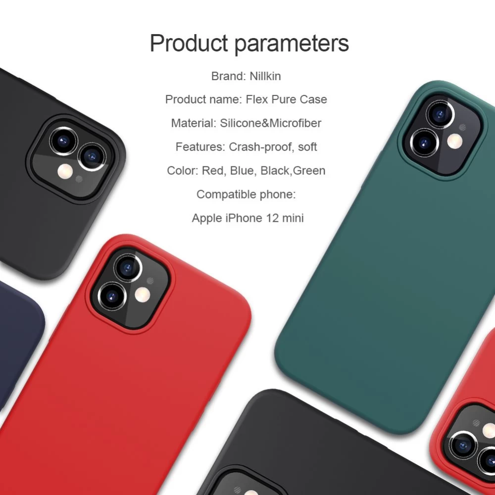 Apple iPhone 12 Mini skal röd Nillkin Flex Pure