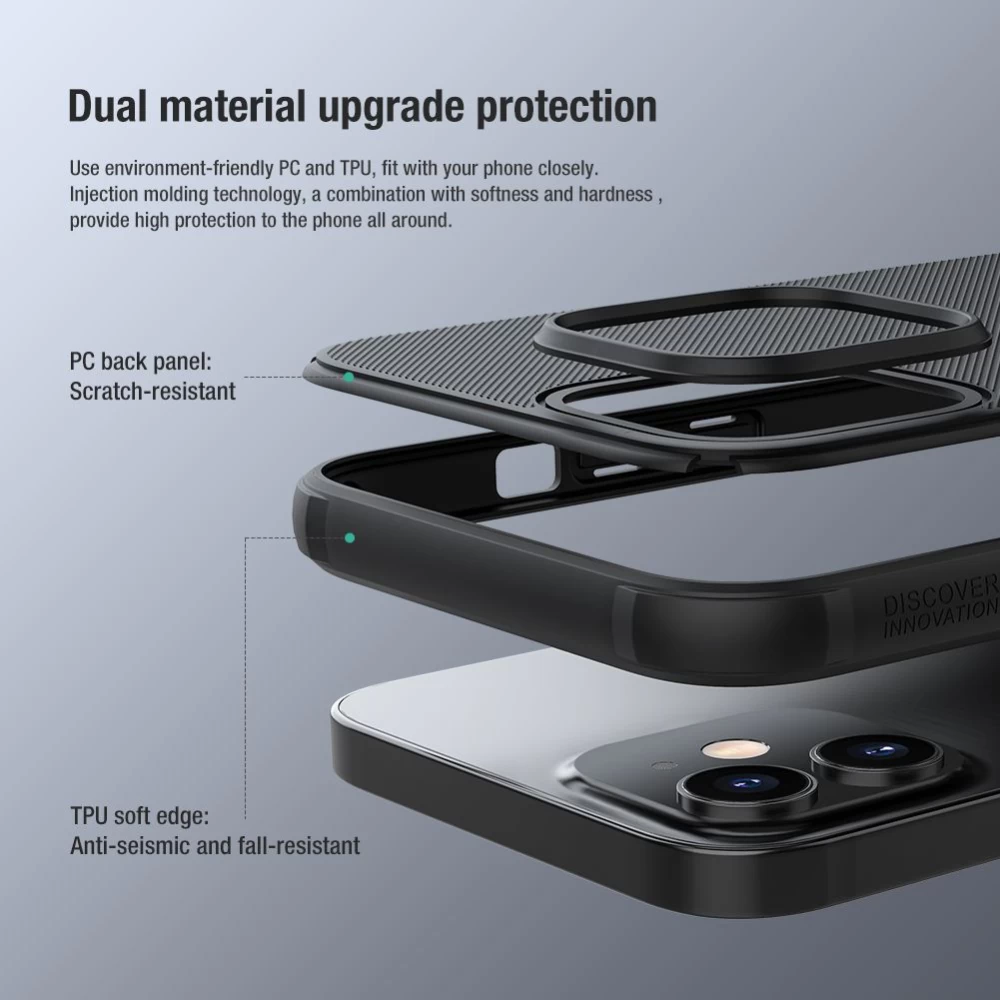 Apple iPhone 12 Mini dėklas raudonas Nillkin Super Frosted Shield Pro 
