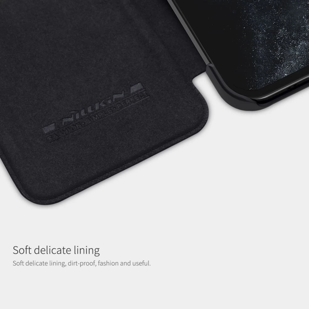 Apple iPhone 12 Mini fodral blå Nillkin Qin Leather