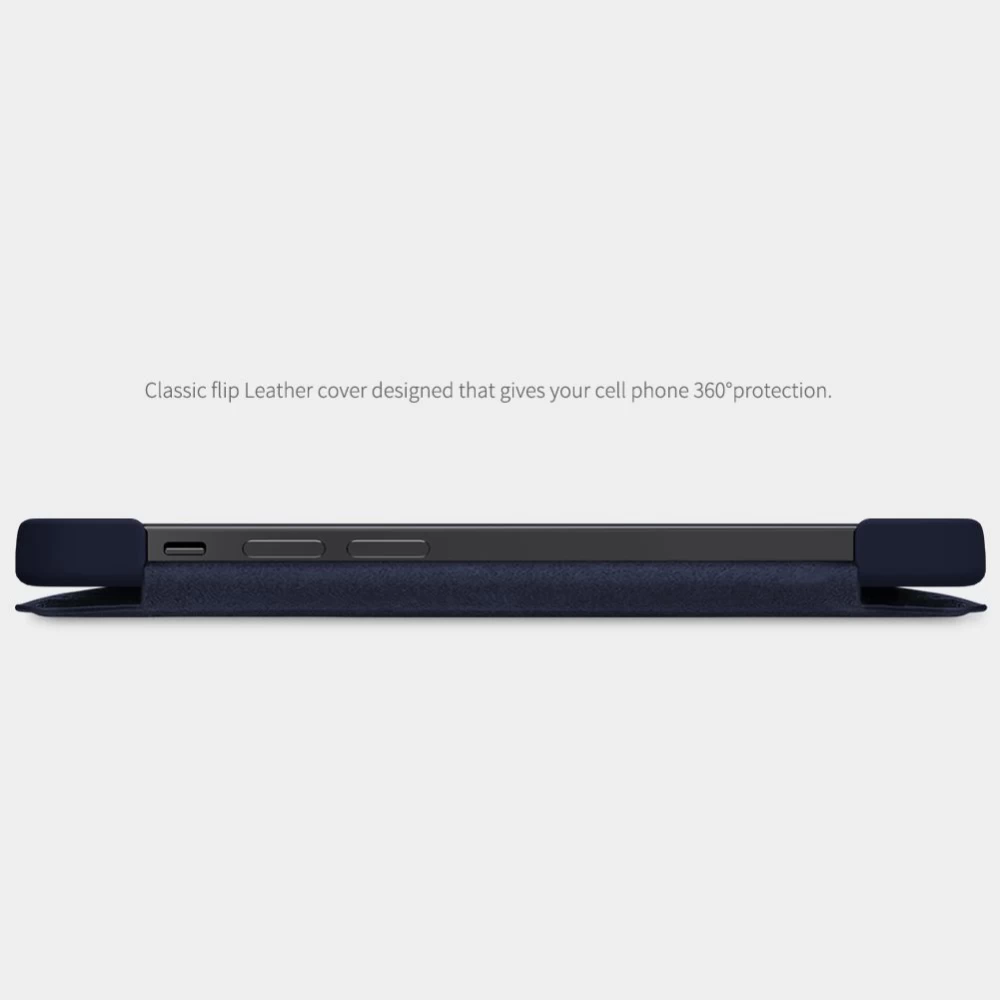 Apple iPhone 12 Mini fodral blå Nillkin Qin Leather