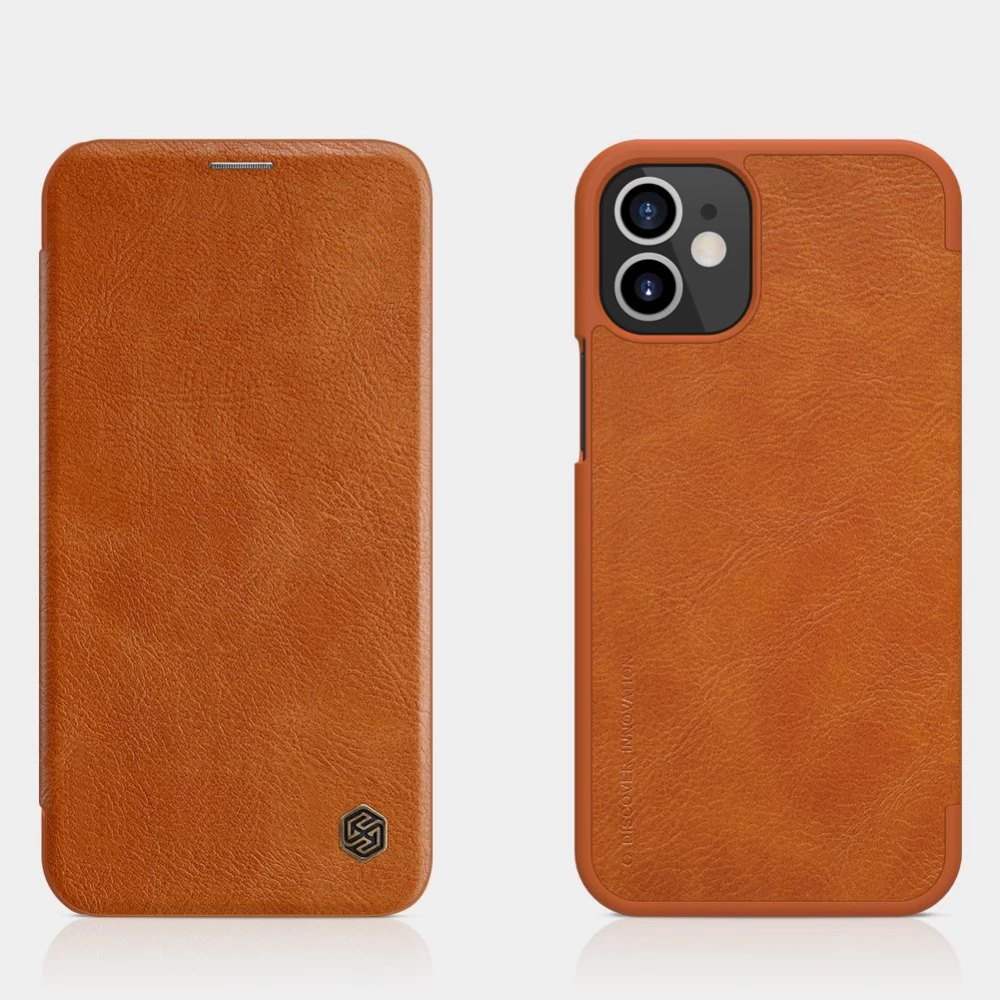 Apple iPhone 12 Mini fodral blå Nillkin Qin Leather