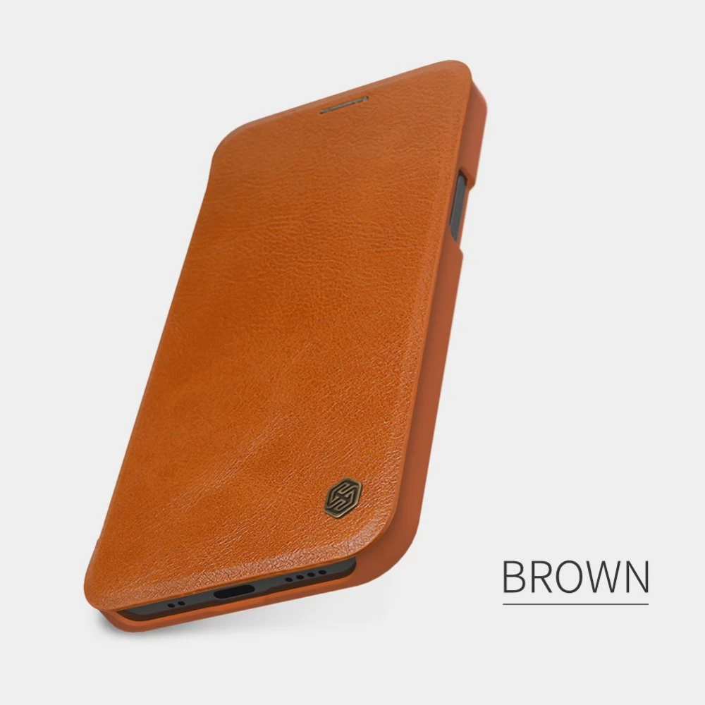 Apple iPhone 12 Mini fodral blå Nillkin Qin Leather