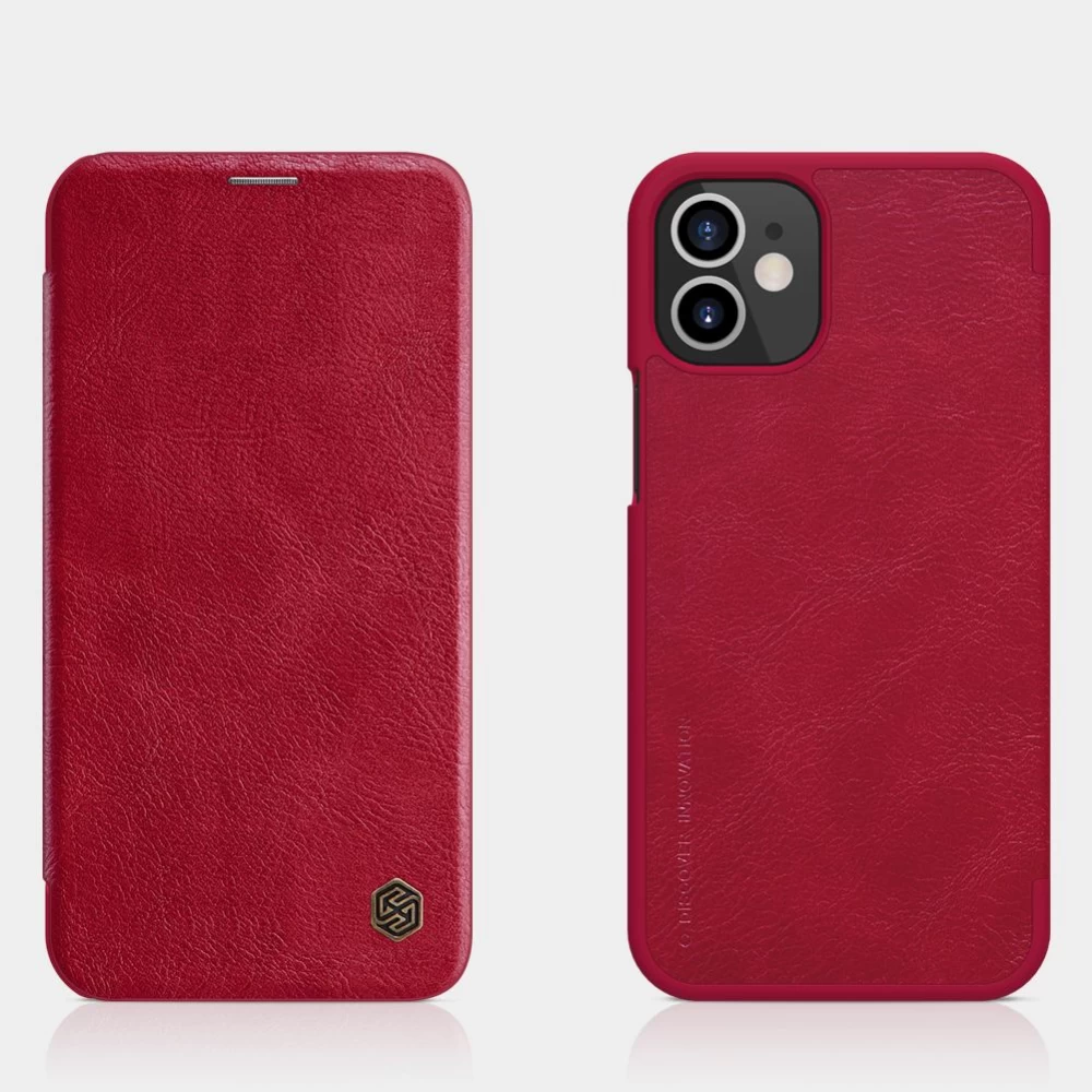 Apple iPhone 12 Mini fodral blå Nillkin Qin Leather