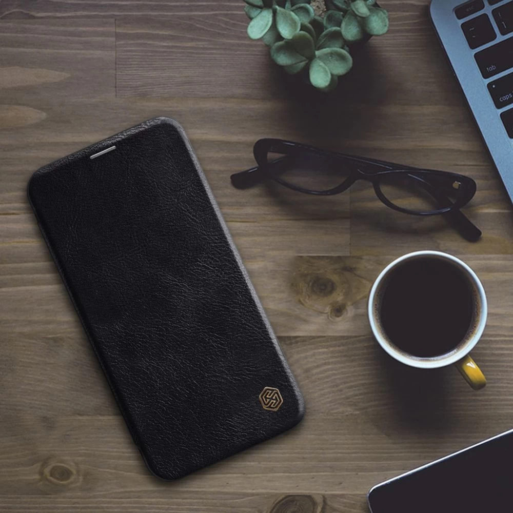 Apple iPhone 12 Mini fodral blå Nillkin Qin Leather