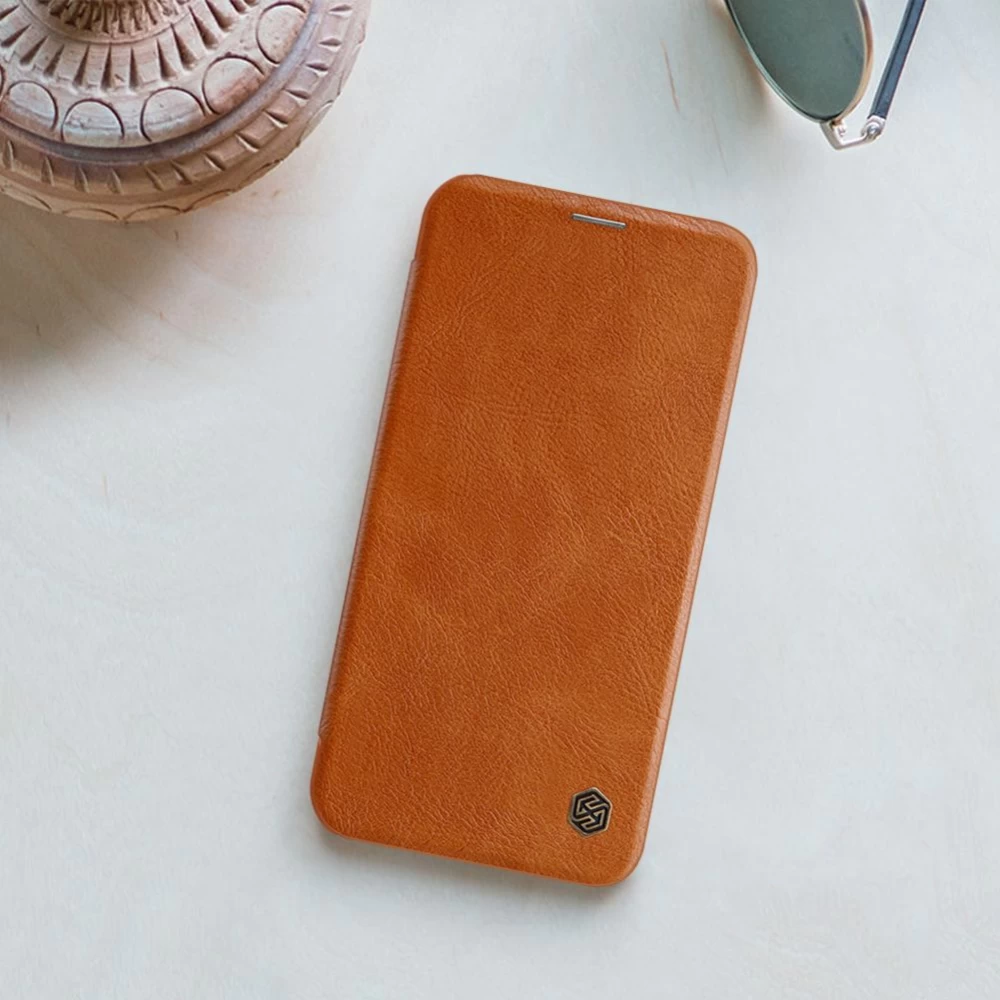 Apple iPhone 12 Mini fodral blå Nillkin Qin Leather