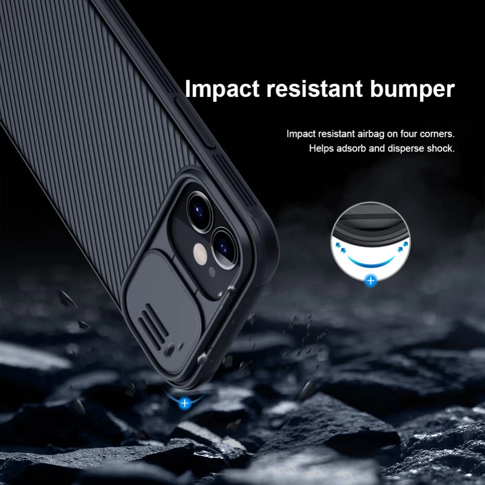 Apple iPhone 12 Mini suojakuori sininen Nillkin CamShield Pro Magnetic