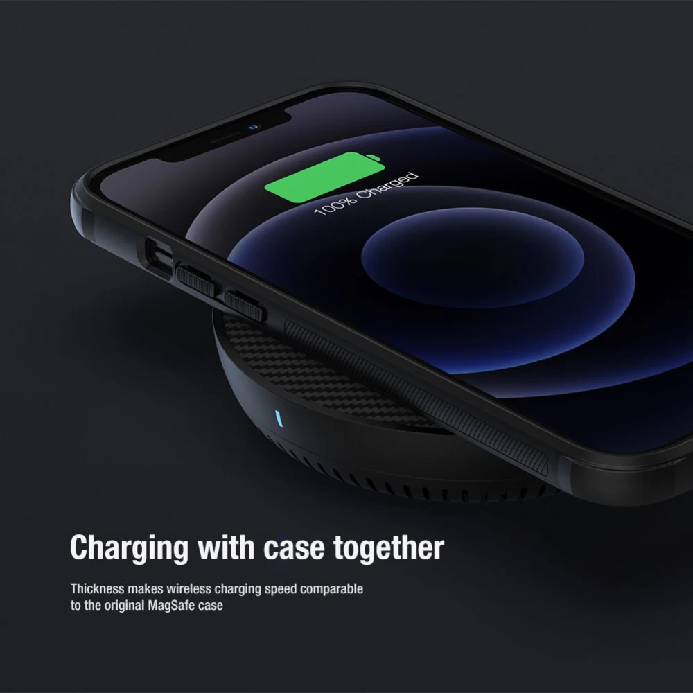 Apple iPhone 12 Mini suojakuori sininen Nillkin Super Frosted Shield Pro Magnetic