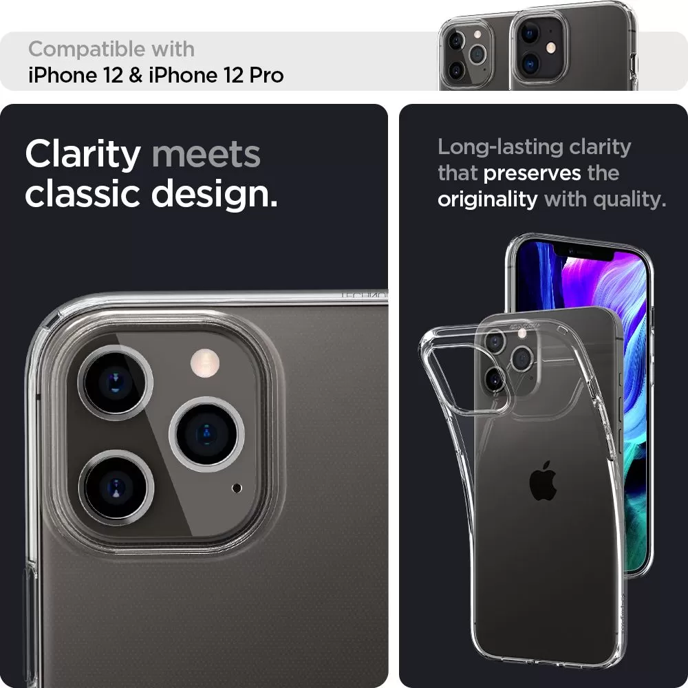 Apple iPhone 12 Pro ümbris läbipaistev SPIGEN LIQUID CRYSTAL / PRO