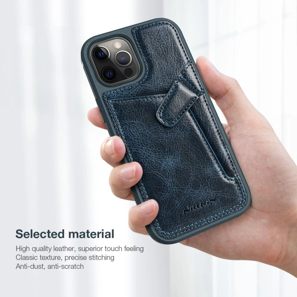 Apple iPhone 12 dėklas rudas Nillkin Aoge Leather
