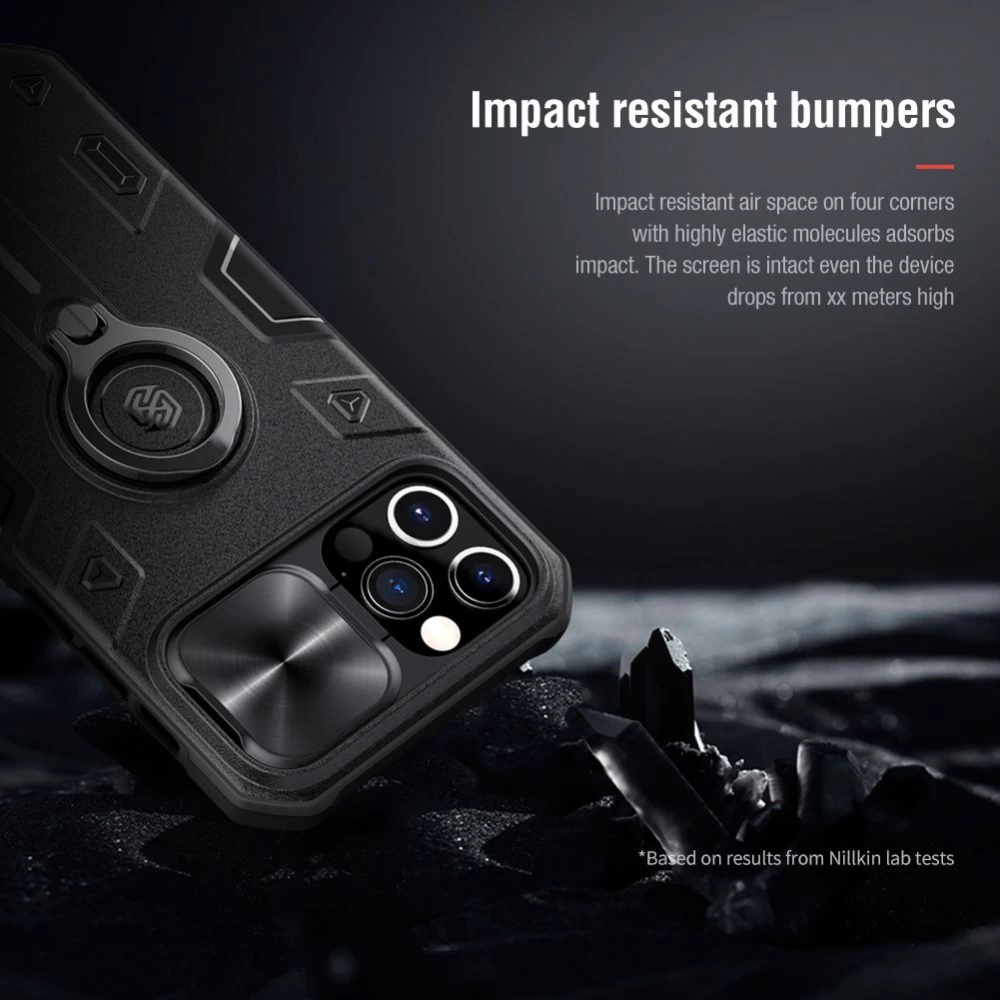 Apple iPhone 12 dėklas žalia Nillkin CamShield Armor