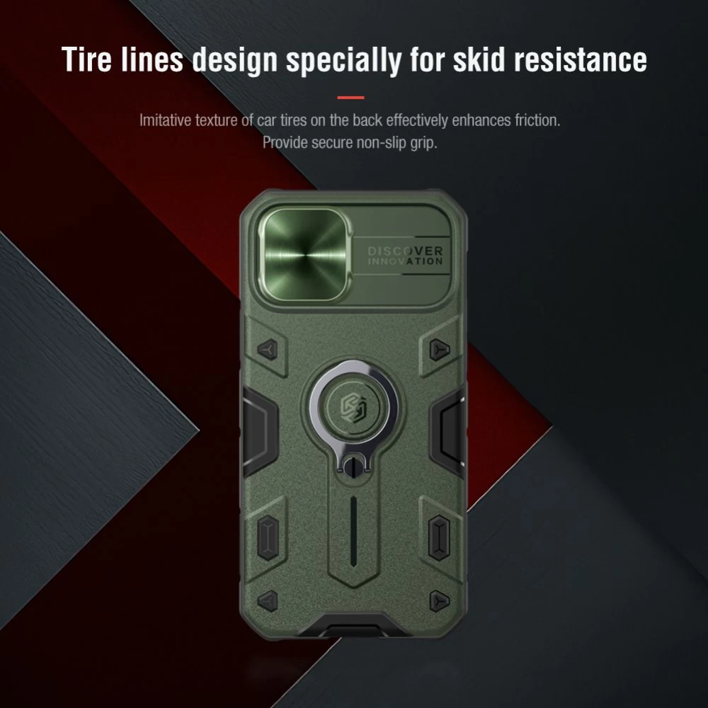 Apple iPhone 12 dėklas žalia Nillkin CamShield Armor