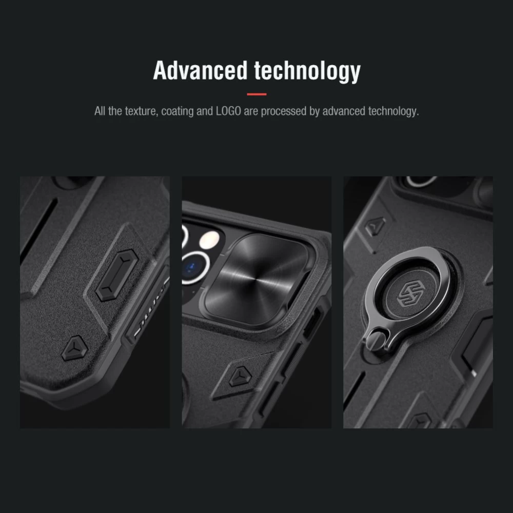 Apple iPhone 12 dėklas žalia Nillkin CamShield Armor
