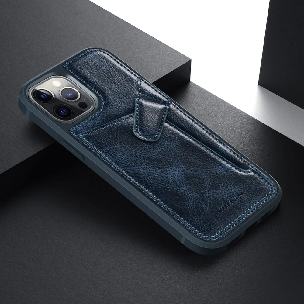 Apple iPhone 12 dėklas mėlyna Nillkin Aoge Leather