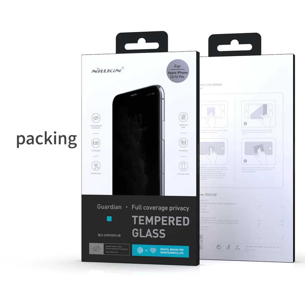 Apple iPhone 12 panssarilasi  Nillkin Guardian Full Coverage Privacy