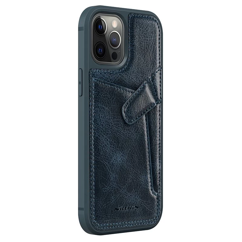 Apple iPhone 12 dėklas mėlyna Nillkin Aoge Leather