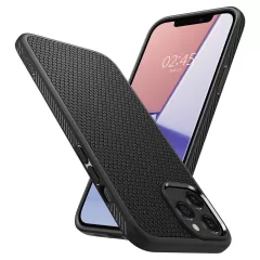Apple iPhone 12 dėklas Juoda SPIGEN LIQUID AIR