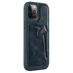 Apple iPhone 12 dėklas mėlyna Nillkin Aoge Leather 