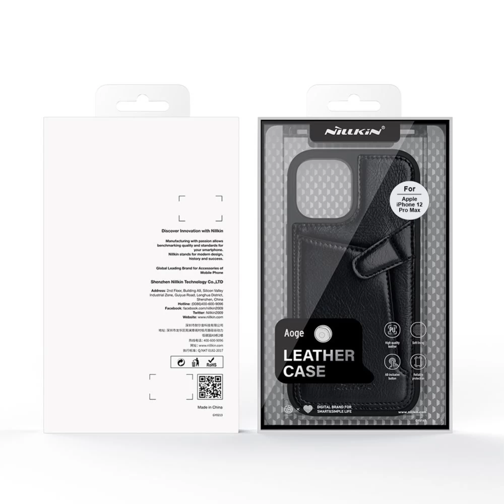 Apple iPhone 12 Pro Max suojakuori ruskea Nillkin Aoge Leather