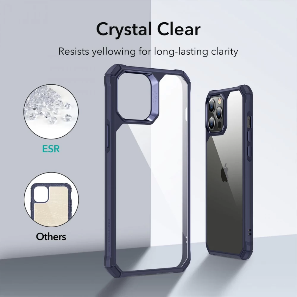 Apple iPhone 12 Pro Max suojakuori läpinäkyvä sininen ESR Air Armor