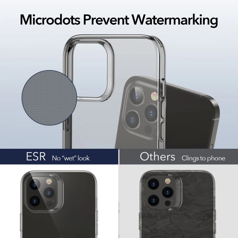 Apple iPhone 12 Pro Max ümbris läbipaistev hall ESR Air Shield Boost