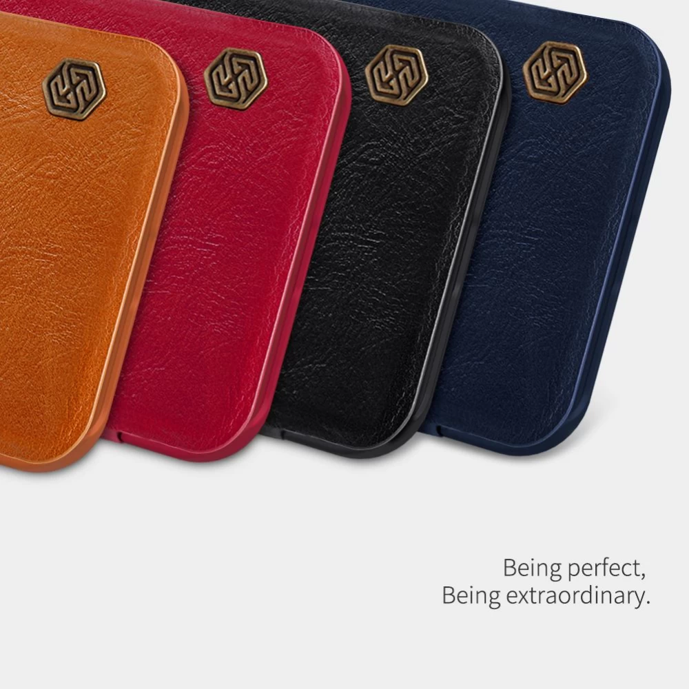 Apple iPhone 12 Pro Max suojakotelo musta Nillkin Qin Leather 