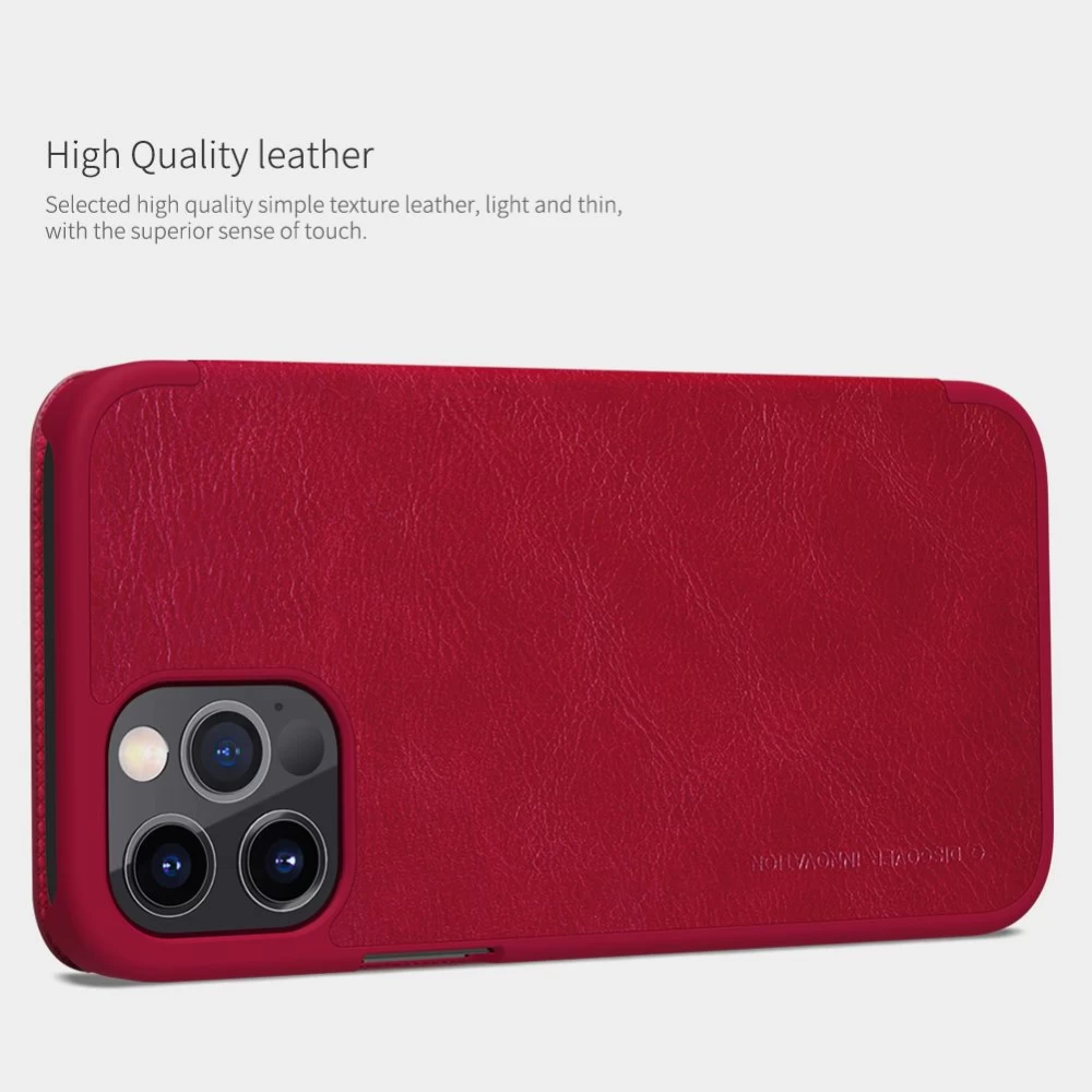 Apple iPhone 12 Pro Max suojakotelo musta Nillkin Qin Leather 