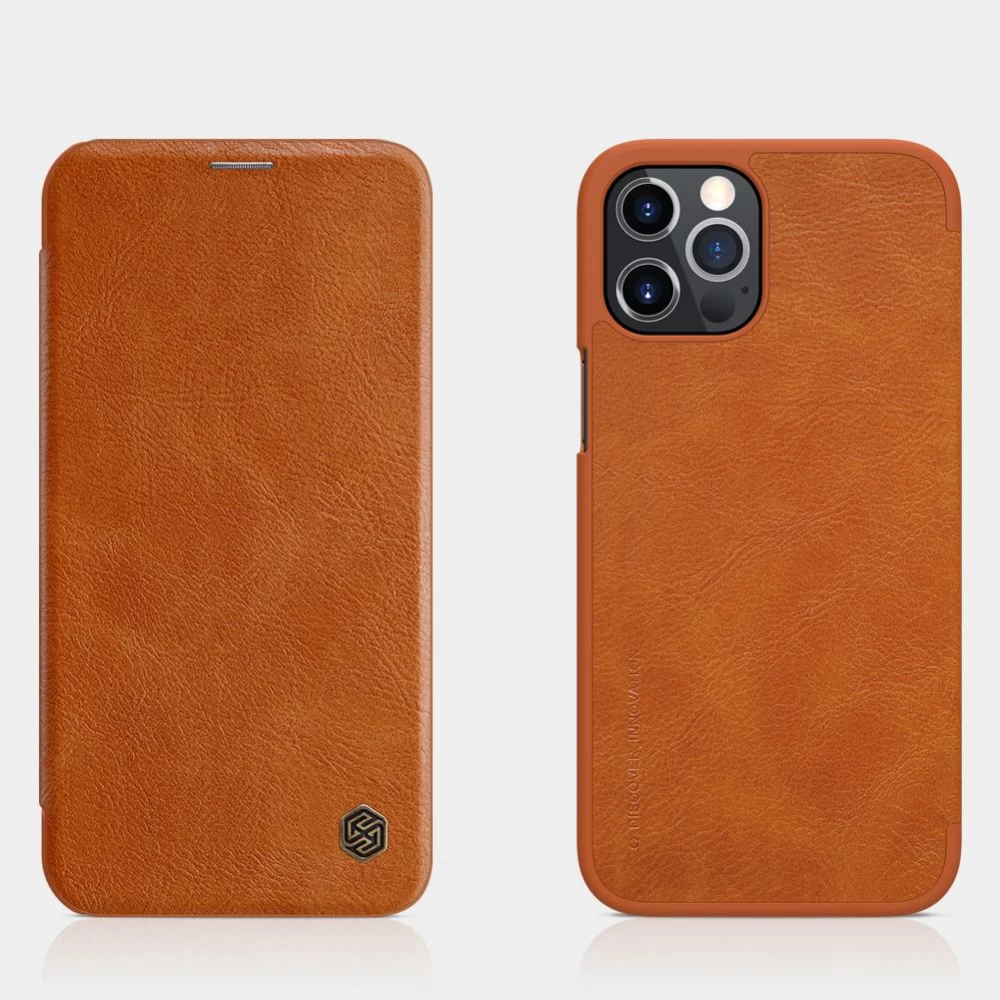 Apple iPhone 12 Pro Max suojakotelo musta Nillkin Qin Leather 