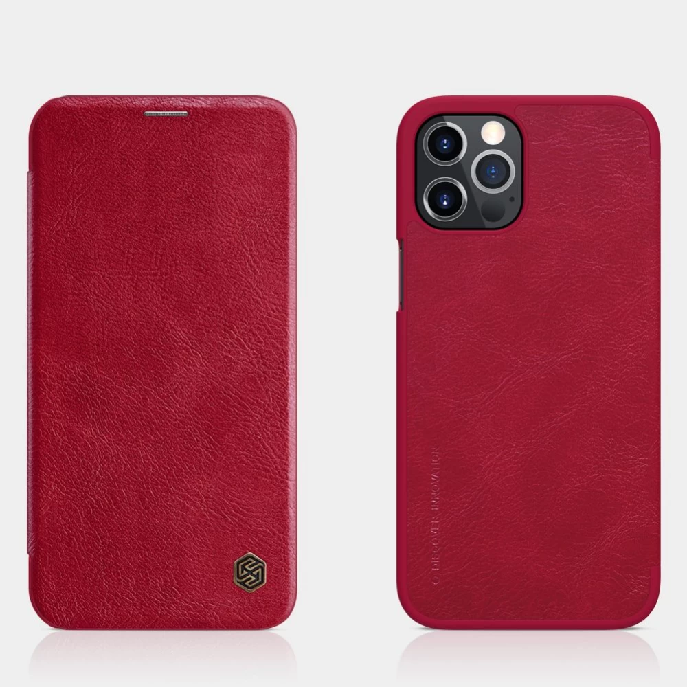 Apple iPhone 12 Pro Max suojakotelo musta Nillkin Qin Leather 