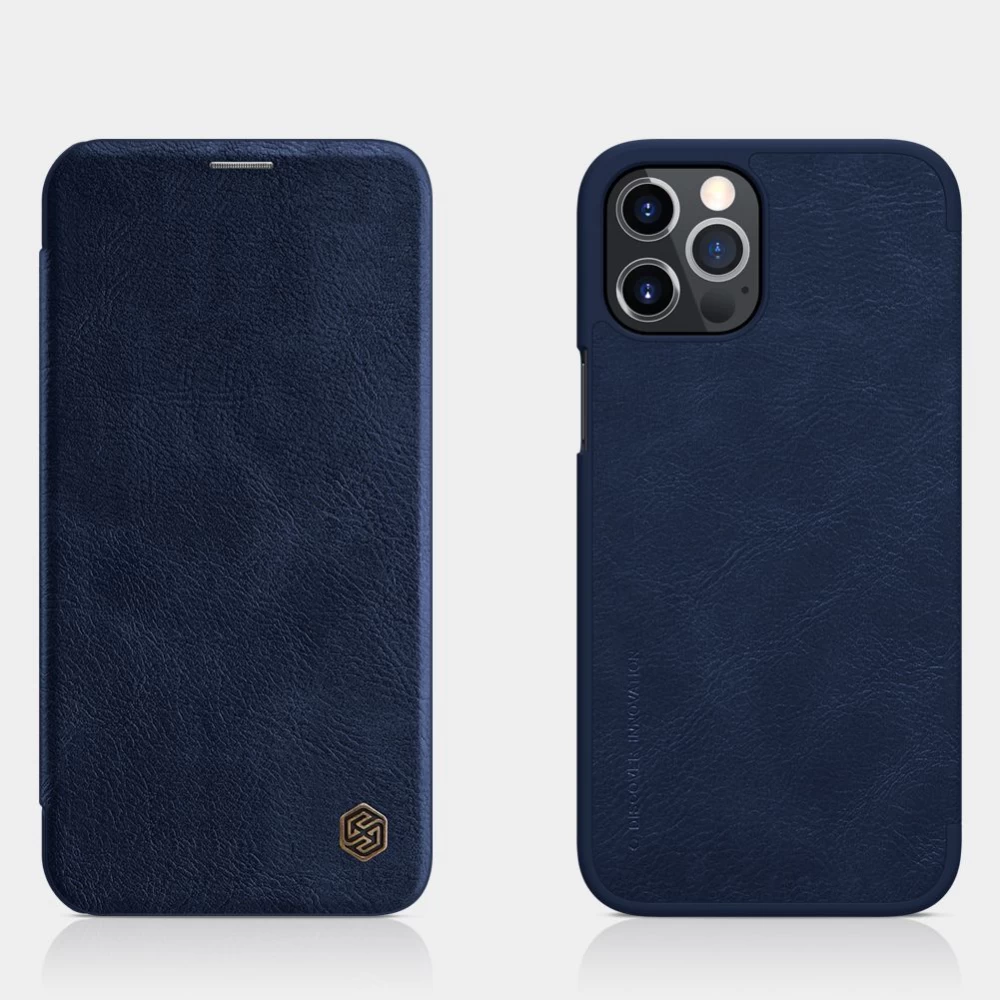 Apple iPhone 12 Pro Max suojakotelo musta Nillkin Qin Leather 