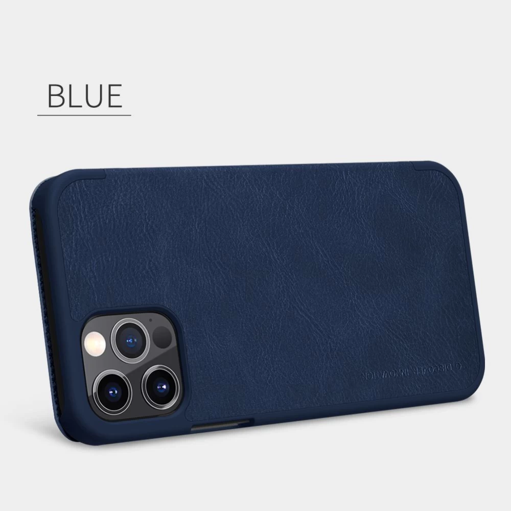 Apple iPhone 12 Pro Max suojakotelo musta Nillkin Qin Leather 