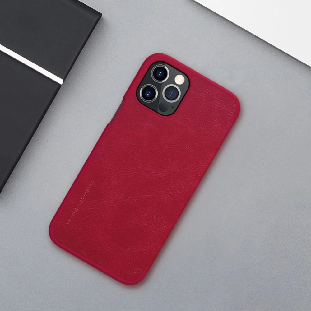Apple iPhone 12 Pro Max suojakotelo musta Nillkin Qin Leather 