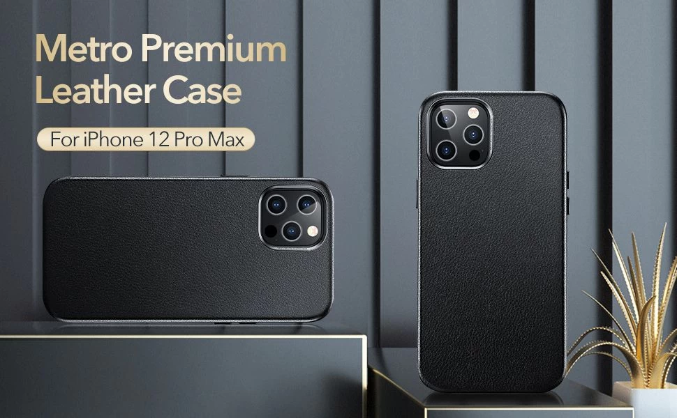 Apple iPhone 12 Pro Max suojakuori musta ESR Metro Premium 