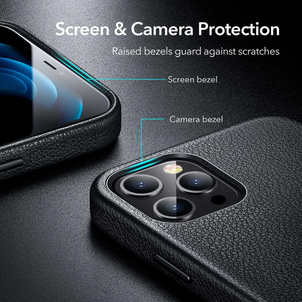 Apple iPhone 12 Pro Max suojakuori musta ESR Metro Premium 