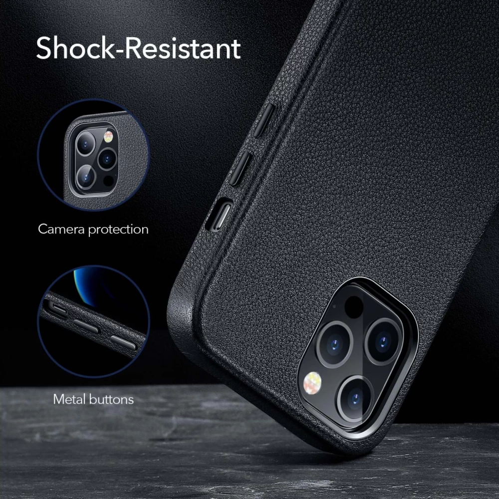 Apple iPhone 12 Pro Max suojakuori musta ESR Metro Premium 