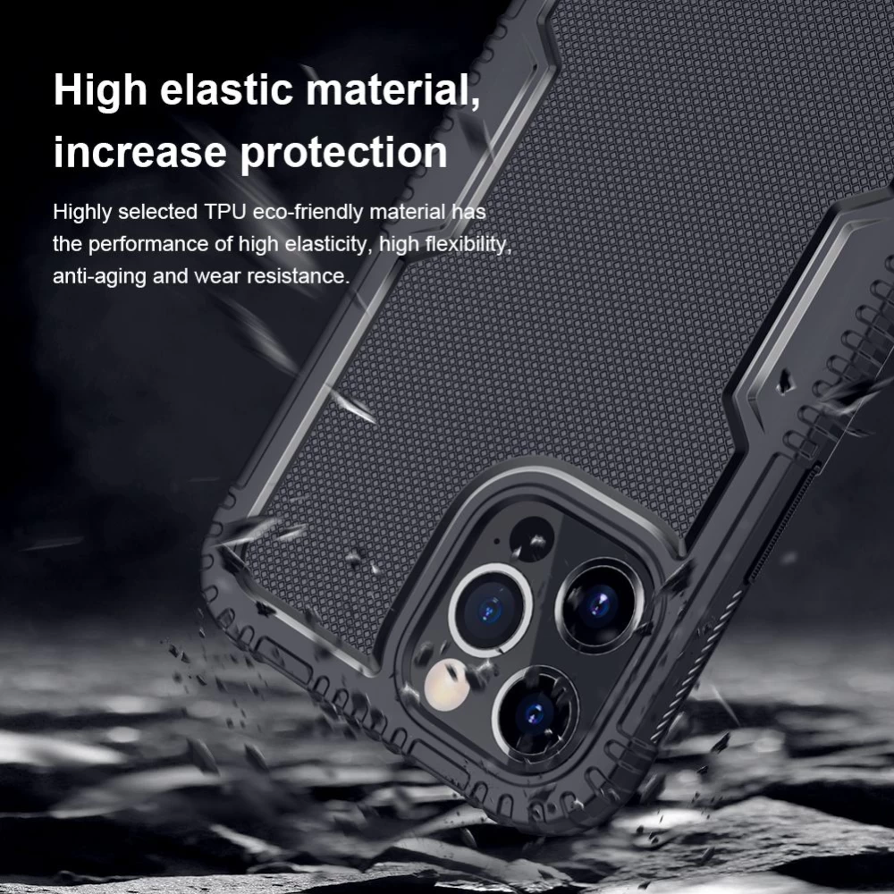 Apple iPhone 12 Pro Max suojakuori musta Nillkin Tactics 