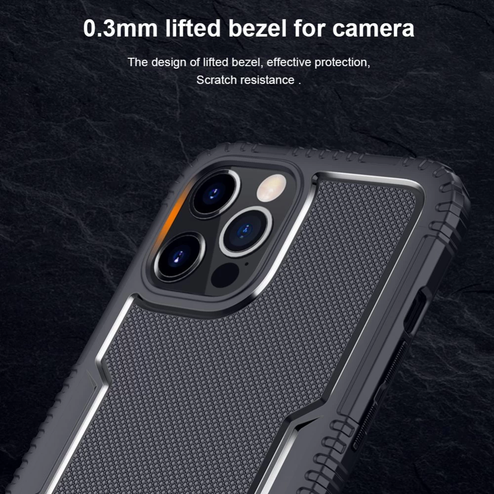 Apple iPhone 12 Pro Max suojakuori musta Nillkin Tactics 