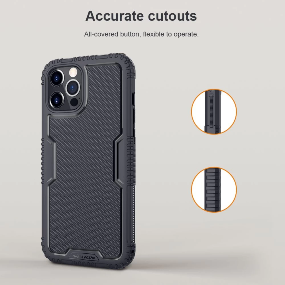 Apple iPhone 12 Pro Max suojakuori musta Nillkin Tactics 