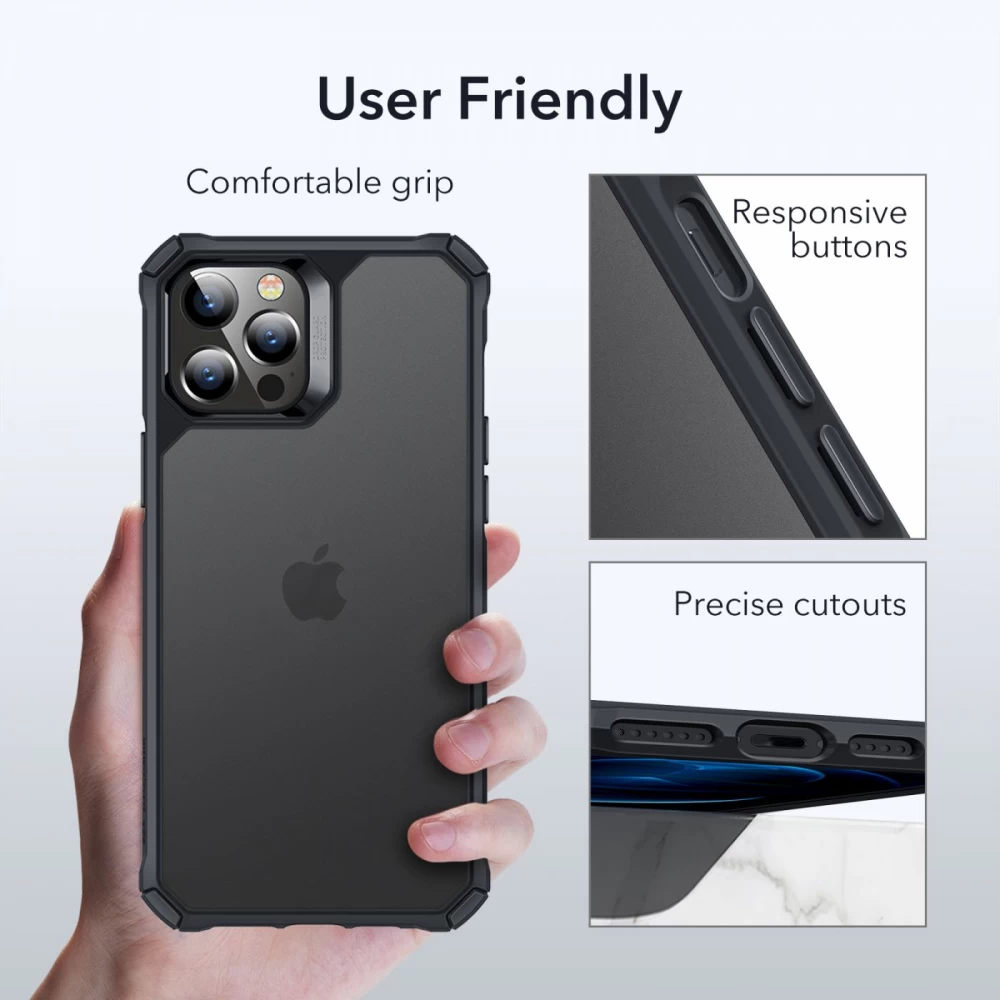 Apple iPhone 12 Pro Max suojakuori musta ESR Air Armor 