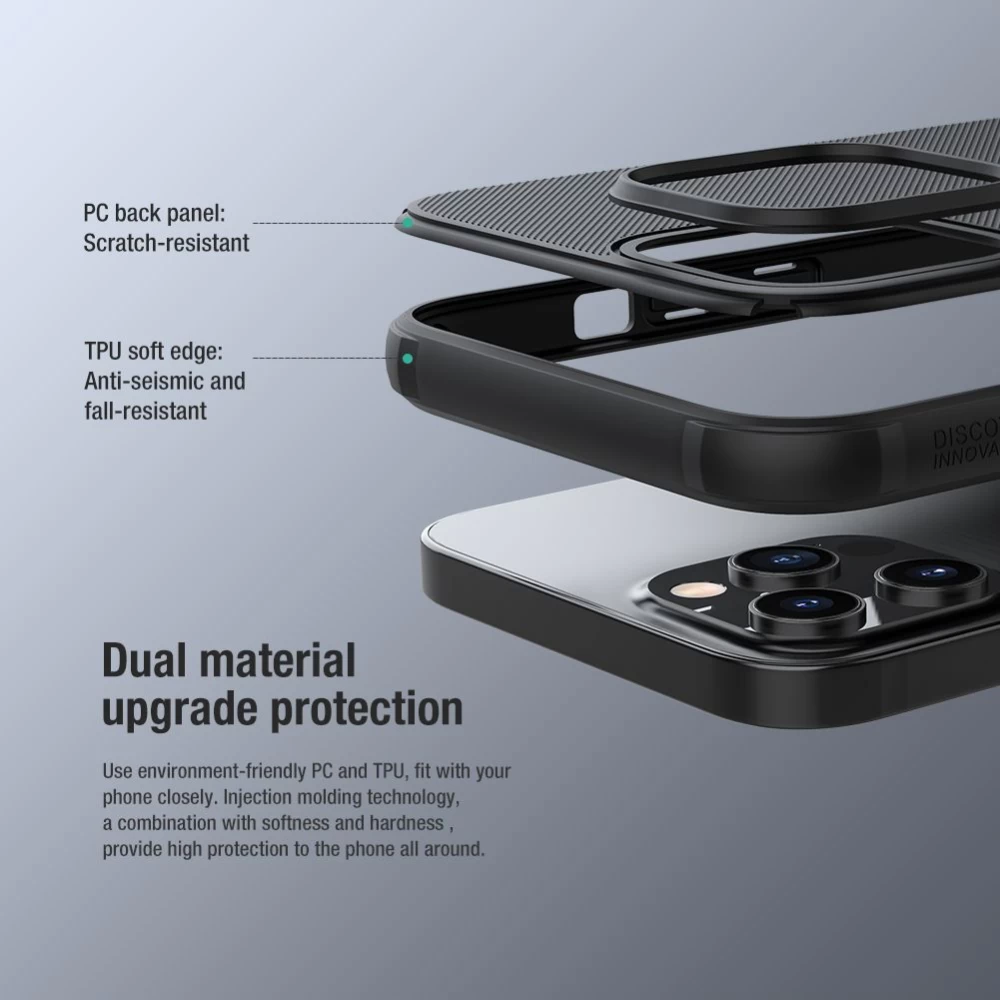 Apple iPhone 12 Pro Max suojakuori musta Nillkin Super Frosted Shield Magnetic