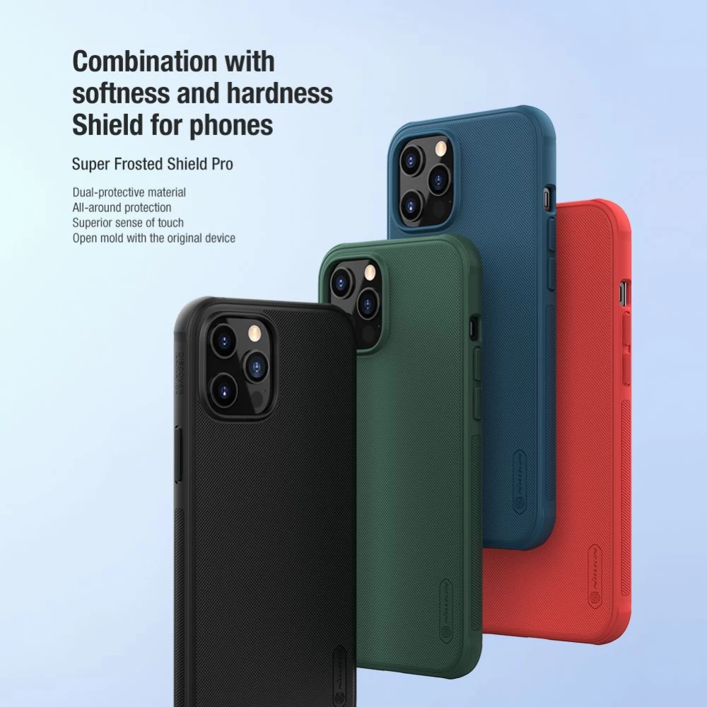 Apple iPhone 12 Pro Max suojakuori punainen Nillkin Super Frosted Shield