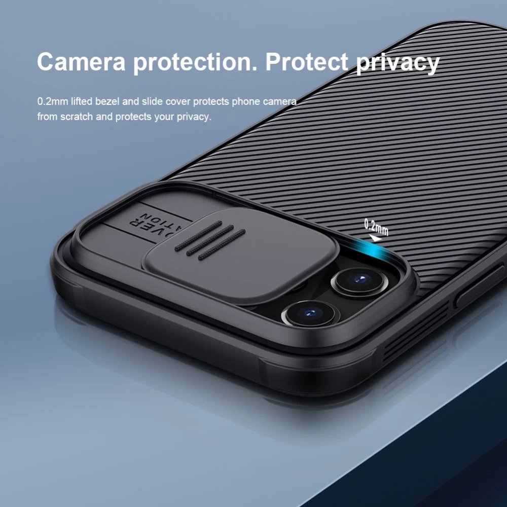 Apple iPhone 12 Pro Max suojakuori sininen Nillkin CamShield PRO 