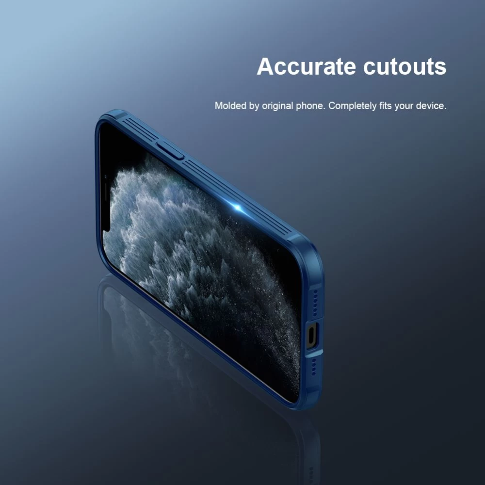 Apple iPhone 12 Pro Max suojakuori sininen Nillkin CamShield PRO 