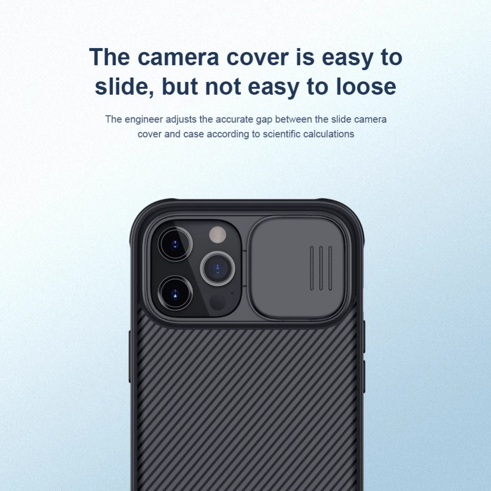 Apple iPhone 12 Pro Max suojakuori sininen Nillkin CamShield PRO 