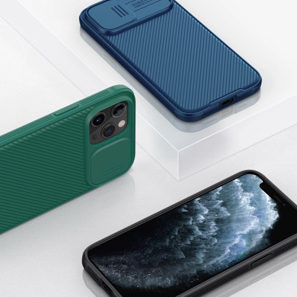 Apple iPhone 12 Pro Max suojakuori sininen Nillkin CamShield PRO 