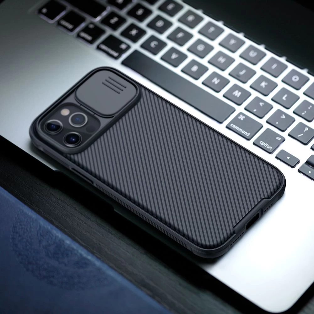Apple iPhone 12 Pro Max suojakuori sininen Nillkin CamShield PRO 